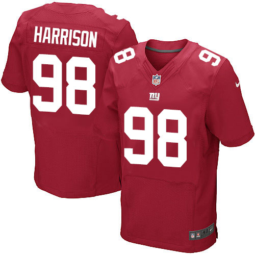 Men's Elite Damon Harrison Nike Jersey Red Alternate - #98 NFL New York Giants